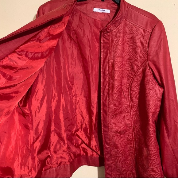 Tanjay Red Zipper Women’s Jacket Size 16-18 - Picture 5 of 12